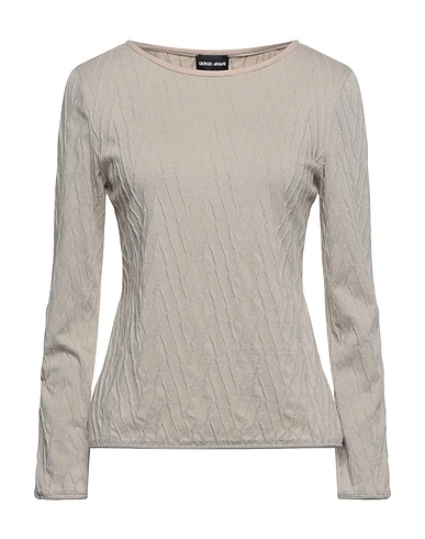 GIORGIO ARMANI Sweater Light grey 60% Viscose, 31% Polyamide, 7% Cashmere, 2% Elastane
