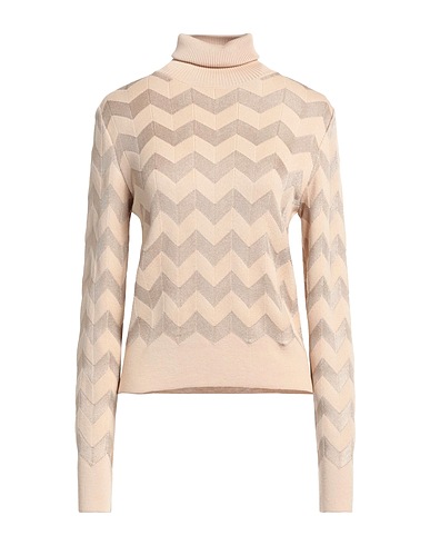 MISSONI Polo neck Sand 62% Wool, 36% Viscose, 2% Polyamide