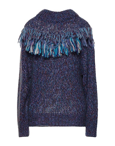 FORTE_FORTE Polo neck Purple 35% Mohair wool, 30% Wool, 20% Acrylic, 15% Polyamide