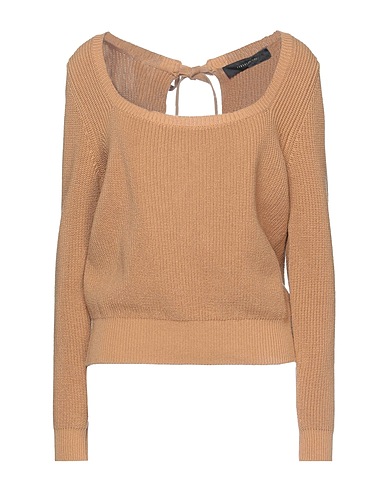 FEDERICA TOSI Sweater Camel 50% Acrylic, 50% Cotton