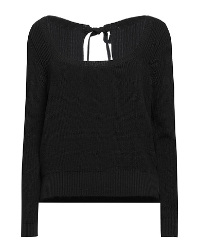 FEDERICA TOSI Pullover Nero 50% Acrilico, 50% Cotone