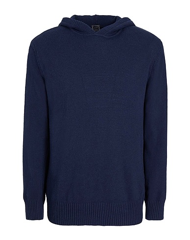 8 by YOOX Pullover RECYCLED COTTON BLEND RELAXED FIT KNITWEAR HOODIE
 Nachtblau 75% Recycelte Baumwolle, 20% Recyceltes Polyester, 5% Andere Fasern