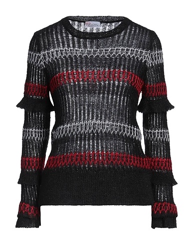 REDValentino Sweater Black 62% Mohair wool, 33% Polyamide, 5% Wool