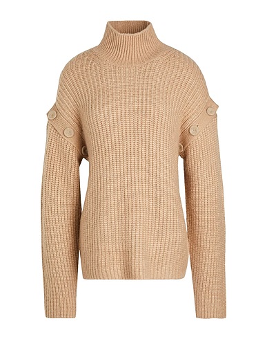 8 by YOOX Turtleneck Khaki 60% Acrylic, 40% Polyamide
