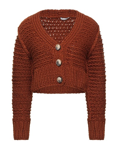 ANNA OCTOBER Cardigan Marrone 51% Poliacrilico, 49% Lana