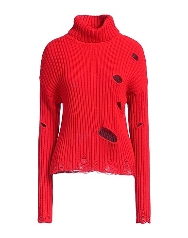 SHOPART Polo neck Red 74% Acrylic, 26% Polyester