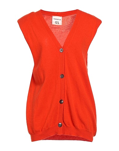 SEMICOUTURE Cardigan Orange 70% Virgin Wool, 30% Cashmere