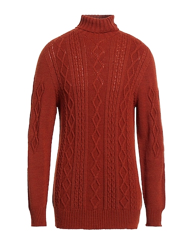 DARWIN Polo neck Rust 74% Acrylic, 26% Polyester