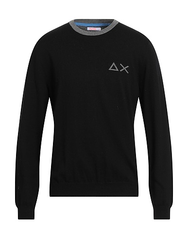 SUN 68 Pullover Schwarz 50% Merinowolle, 50% Baumwolle