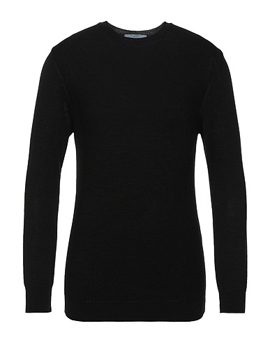 P. LANGELLA Pullover Nero 50% Acrilico, 50% Lana Merino