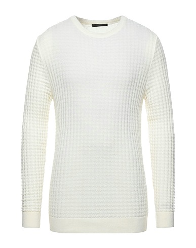 P. LANGELLA Pullover Ivoire 75% Acrylique, 10% Laine, 10% Viscose, 5% Laine d'alpaga