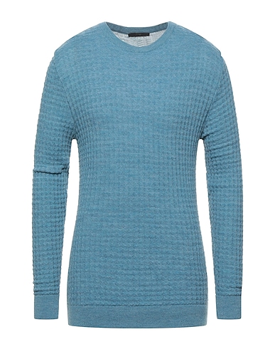 P. LANGELLA Jumper Slate blue 75% Acrylic, 10% Wool, 10% Viscose, 5% Alpaca wool