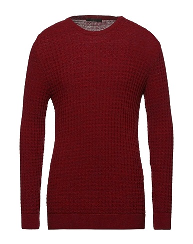 P. LANGELLA Jumper Burgundy 75% Acrylic, 10% Wool, 10% Viscose, 5% Alpaca wool
