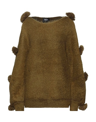 DSQUARED2 Jumper Military green 66% Mohair wool, 30% Polyamide, 4% Virgin Wool