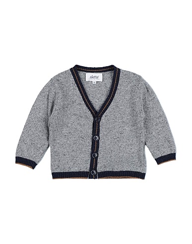 ALETTA Cardigan Light grey 30% Wool, 30% Viscose, 25% Polyamide, 15% Silk