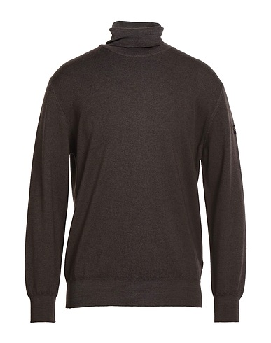 PAUL & SHARK Polo neck Dark brown 100% Virgin Wool