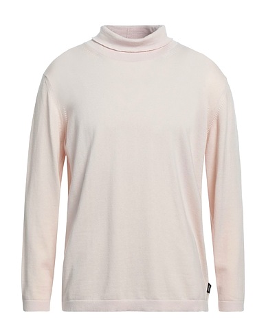 HEVÒ Rollkragenpullover Hellrosa 60% Wolle, 40% Baumwolle