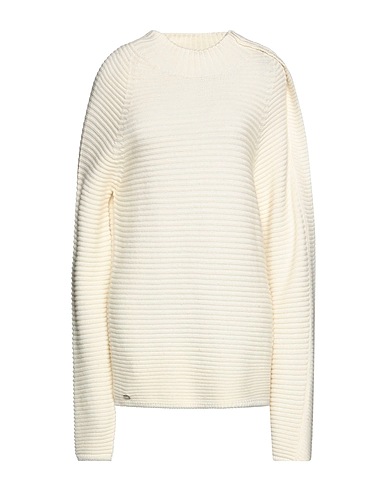 MANILA GRACE Polo neck Ivory 50% Acrylic, 50% Wool