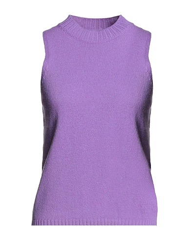 MSGM Sleeveless sweater Purple 70% Merino Wool, 30% Cashmere