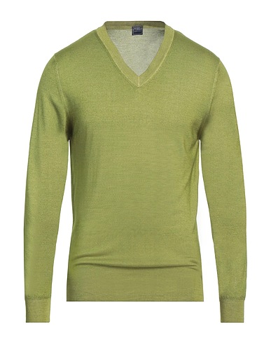 FEDELI Cashmere jumper Lime green 70% Cashmere, 30% Silk