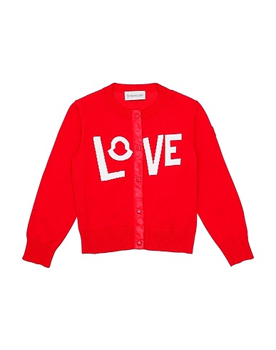 MONCLER Cardigan Red 100% Cotton, Polyester