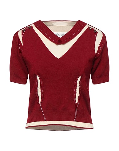 MAISON MARGIELA Sweater Burgundy 55% Wool, 45% Cotton