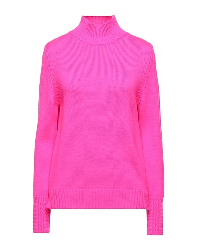 MERCI ITALIA Polo neck Fuchsia 100% Wool