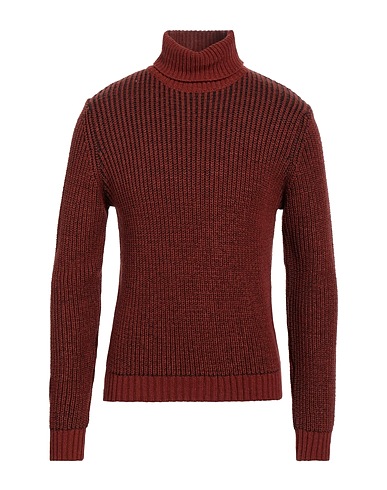 GAZZARRINI Polo neck Rust 70% Acrylic, 30% Wool
