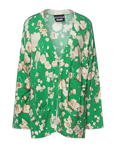 BOUTIQUE MOSCHINO Cardigan Green 90% Wool, 10% Cashmere