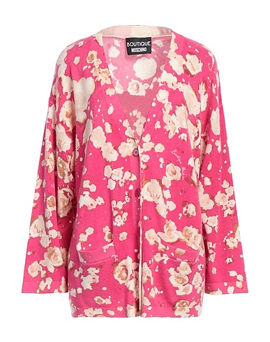 BOUTIQUE MOSCHINO Cardigan Fucsia 90% Lana, 10% Cachemire