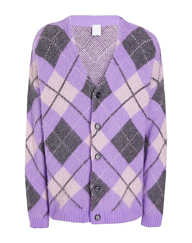 8 by YOOX Cardigan ARGILE BRUSHED OVER-SIZE CARDIGAN
 Lilac 56% Acrylic, 30% Polyamide, 7% Viscose, 7% Wool