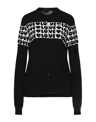LOVE MOSCHINO Cardigan Black 50% Acrylic, 50% Wool