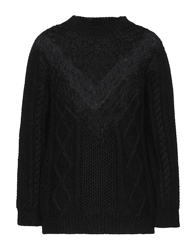 REDValentino Sweater Black 39% Acrylic, 29% Mohair wool, 22% Polyamide, 10% Polyester
