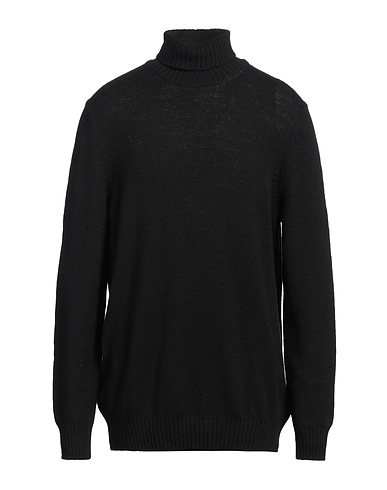 GRAN SASSO Polo neck Black 100% Virgin Wool
