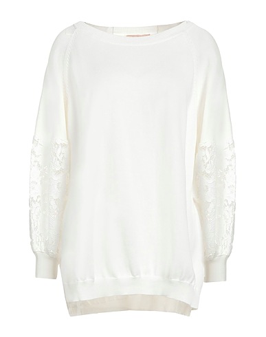 TWINSET Jersey Marfil 100% Algodón, Poliamida, Viscosa