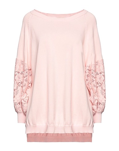TWINSET Jumper Pink 100% Cotton, Polyamide, Viscose