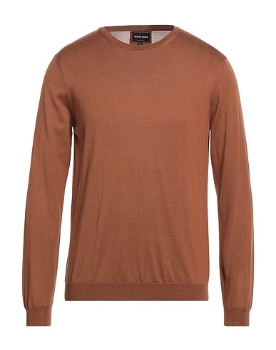 GIORGIO ARMANI Jumper Brown 55% Silk, 45% Cotton