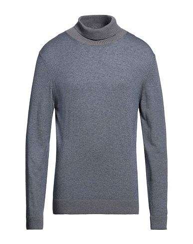 ANGELO NARDELLI Polo neck Slate blue 50% Acrylic, 25% Wool, 25% Viscose