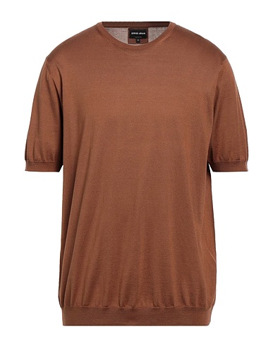 GIORGIO ARMANI Sweater Brown 58% Silk, 42% Cotton