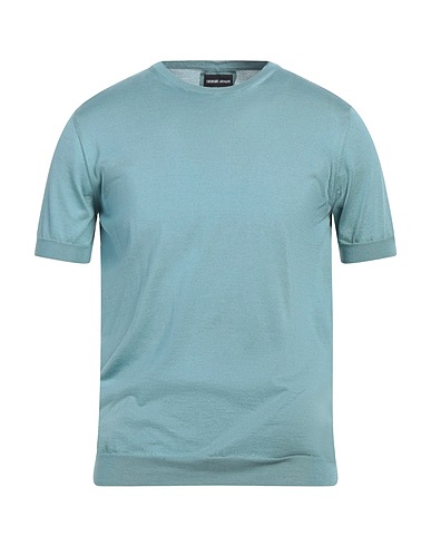GIORGIO ARMANI Jumper Turquoise 58% Silk, 42% Cotton
