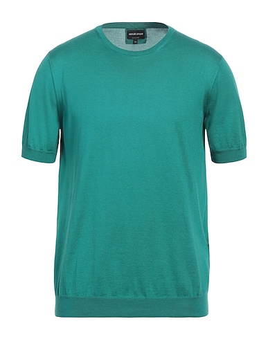 GIORGIO ARMANI Jumper Emerald green 58% Silk, 42% Cotton