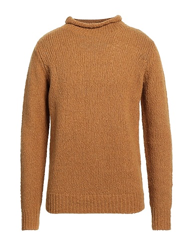 FILIPPO DE LAURENTIIS Polo neck Camel 45% Wool, 42% Cotton, 13% Alpaca wool