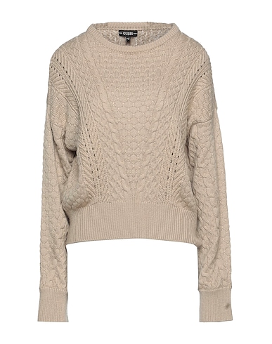 GUESS Sweater Beige 90% Nylon, 5% Wool, 5% Alpaca wool