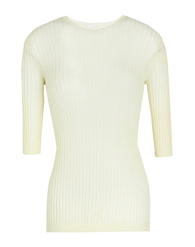 8 by YOOX Jumper COTTON BLEND MOCK-NECK KNIT TOP
 Light green 82% Cotton, 18% Polyamide