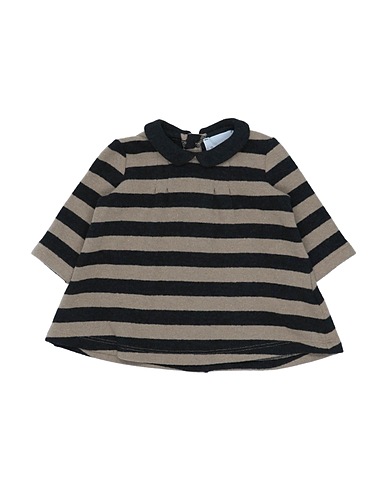 LE PETIT COCO Vestido para bebé  Khaki 70% Cotton, 21% Synthetic fibers, 4% Elastane, 3% Viscose, 2% Polyester