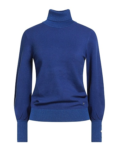 YES ZEE by ESSENZA Turtleneck Blue 50% Viscose, 28% Polyester, 22% Polyamide, Metallic Polyester