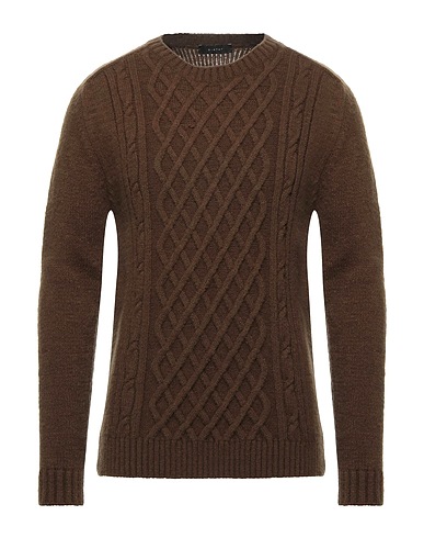 DIKTAT Pullover Marrone 36% Lana Merino, 33% Poliammide, 31% Acrilico