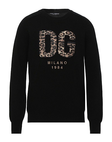 DOLCE&GABBANA Jumper Black 100% Virgin Wool, Viscose, Cotton, Polyester