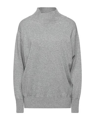 PESERICO Polo neck Grey 60% Virgin Wool, 17% Silk, 13% Viscose, 9% Cashmere, 1% Polyester