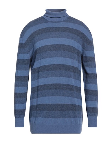CASHMERE COMPANY Turtleneck Slate blue 80% Wool, 20% Cashmere